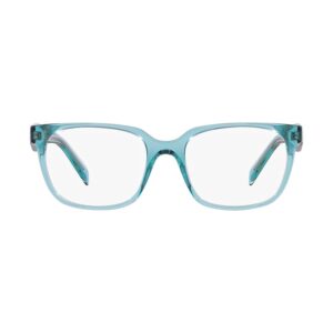Prada PR 17ZV 16J1O1 kristal mavi asetat kadın optik gözlük çerçevesi