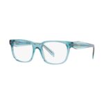Prada PR 17ZV 16J1O1 kristal mavi asetat kadın optik gözlük çerçevesi