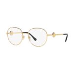 Versace VE1288 1002 metal oval gold rengi kadın optik gözlük modeli