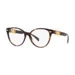 Versace VE3334 108 kahverengi kemik çerçeve cat eye kadın optik gözlük modeli