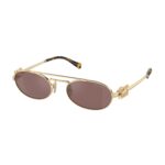 Miu Miu MU54ZS ZVN70D gold renk retro ufak yuvarlak kadın güneş gözlüğü