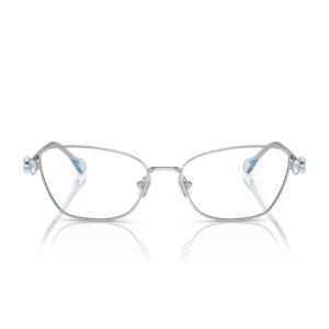 Swarovski SK1006 4020 gümüş taşlı metal kadın optik gözlük çerçevesi