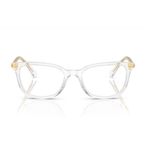 Swarovski SK2003 1027 şeffaf asetat dikdörtgen kadın optik gözlük çerçevesi